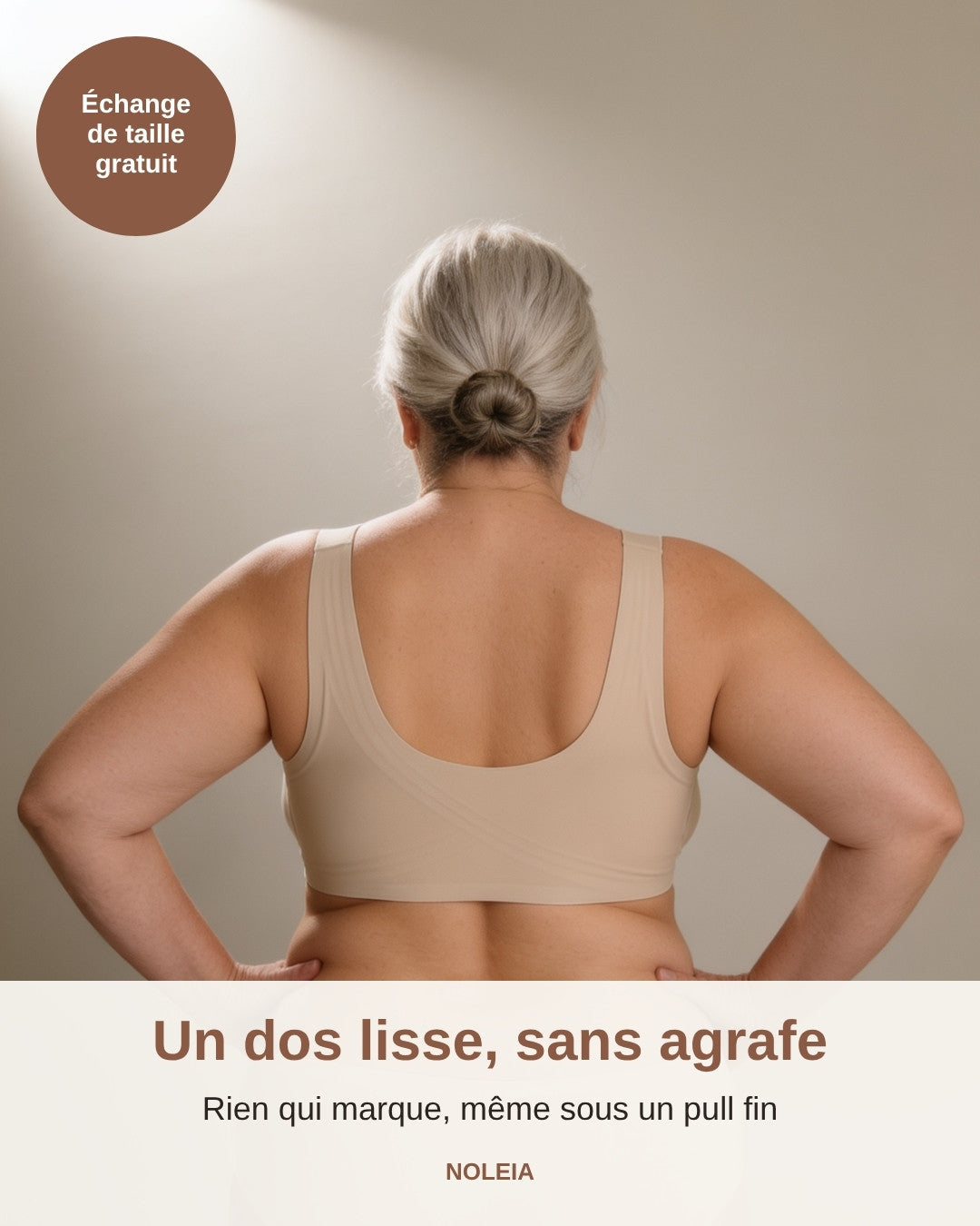 Brassière Sans Armature Femme 50 Ans NuaGel™ — Maintien Toute la Journée — M à 5XL