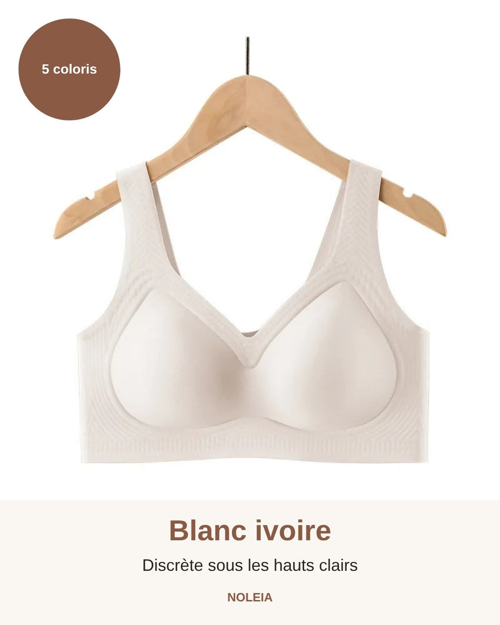 Brassière Sans Armature Femme 50 Ans NuaGel™ — Maintien Toute la Journée — M à 5XL