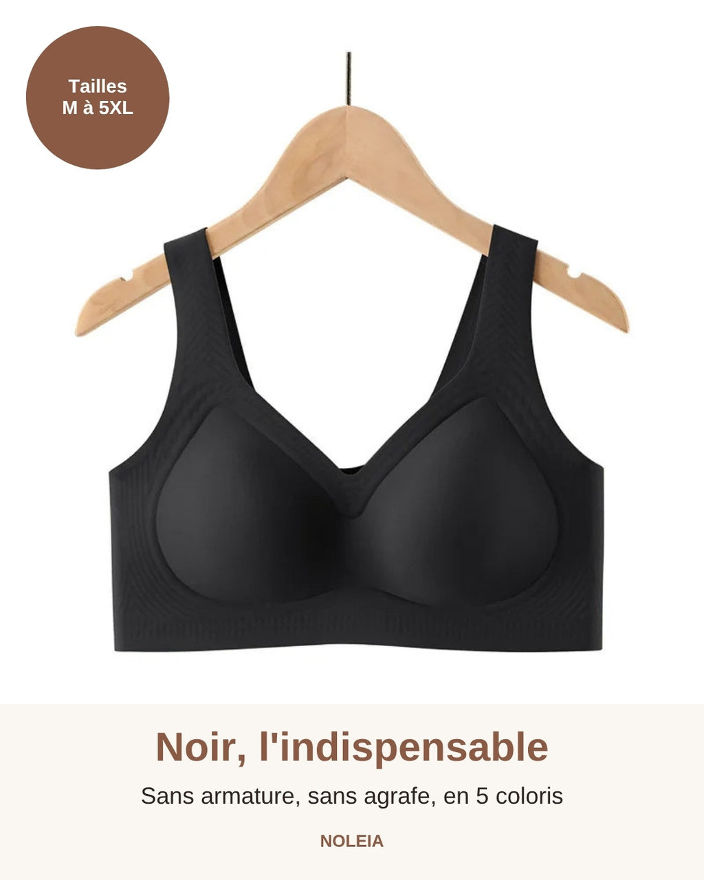 Brassière Sans Armature Femme 50 Ans NuaGel™ — Maintien Toute la Journée — M à 5XL