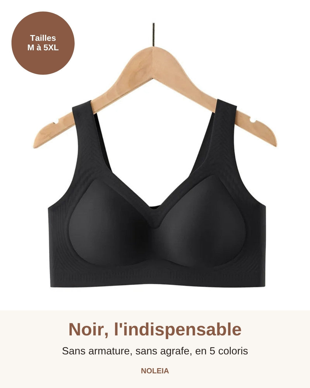 Brassière Sans Armature Femme 50 Ans NuaGel™ — Maintien Toute la Journée — M à 5XL