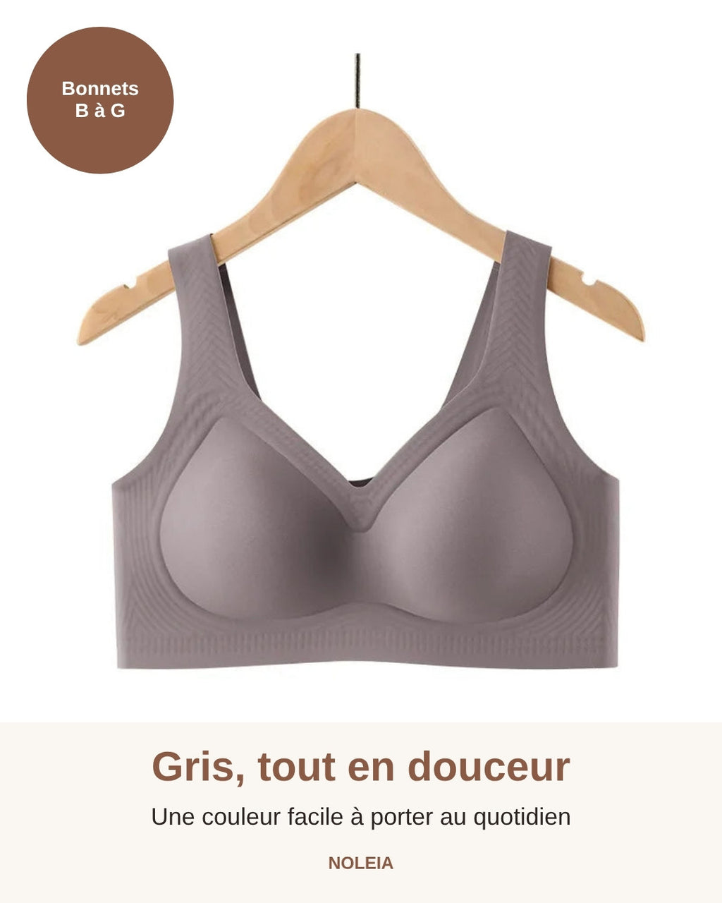 Brassière Sans Armature Femme 50 Ans NuaGel™ — Maintien Toute la Journée — M à 5XL