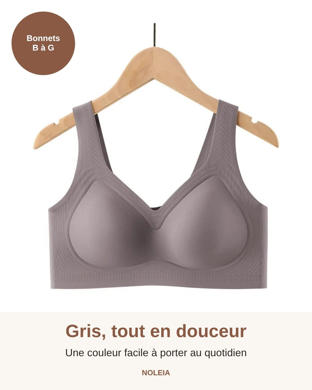 Brassière Sans Armature Femme 50 Ans NuaGel™ — Maintien Toute la Journée — M à 5XL