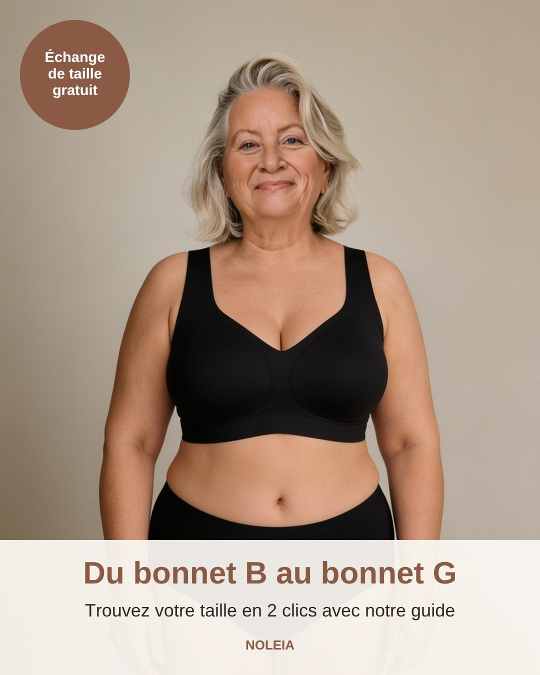 Brassière Sans Armature Femme 50 Ans NuaGel™ — Maintien Toute la Journée — M à 5XL
