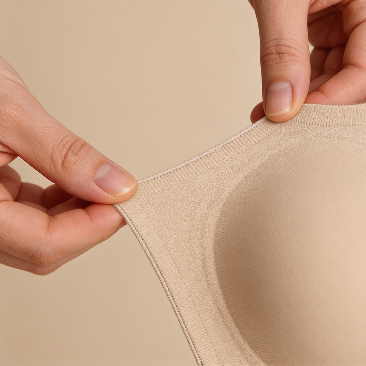 Gros plan sur la matière extensible de la brassière NuaGel